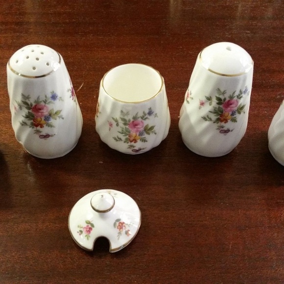 5 Minton "MARLOW" pieces (4 S&Ps + 1 mustard jar) - Picture 4 of 10